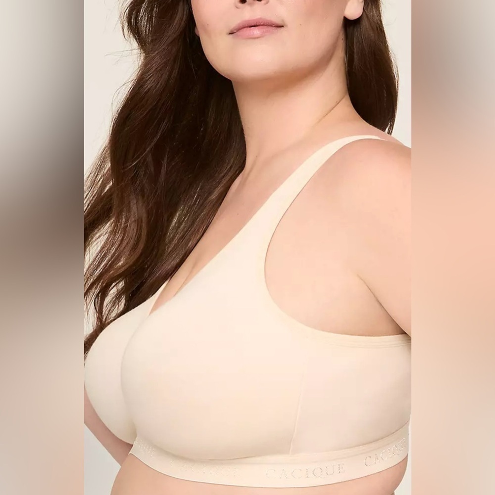 Cacique Cotton Unlined Full Coverage No Wire - Picture 2 of 8
